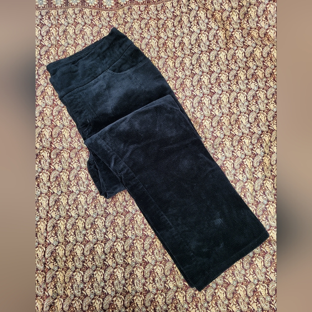 Women's black corduroy 16 petite pants denim + company d & co.